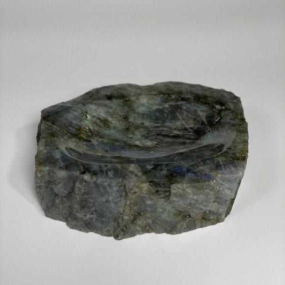 Labradorite Gemstone Dish - 5 lbs. 10 oz. | Crystal Bowl, Polished Geode - Picture 3 of 7